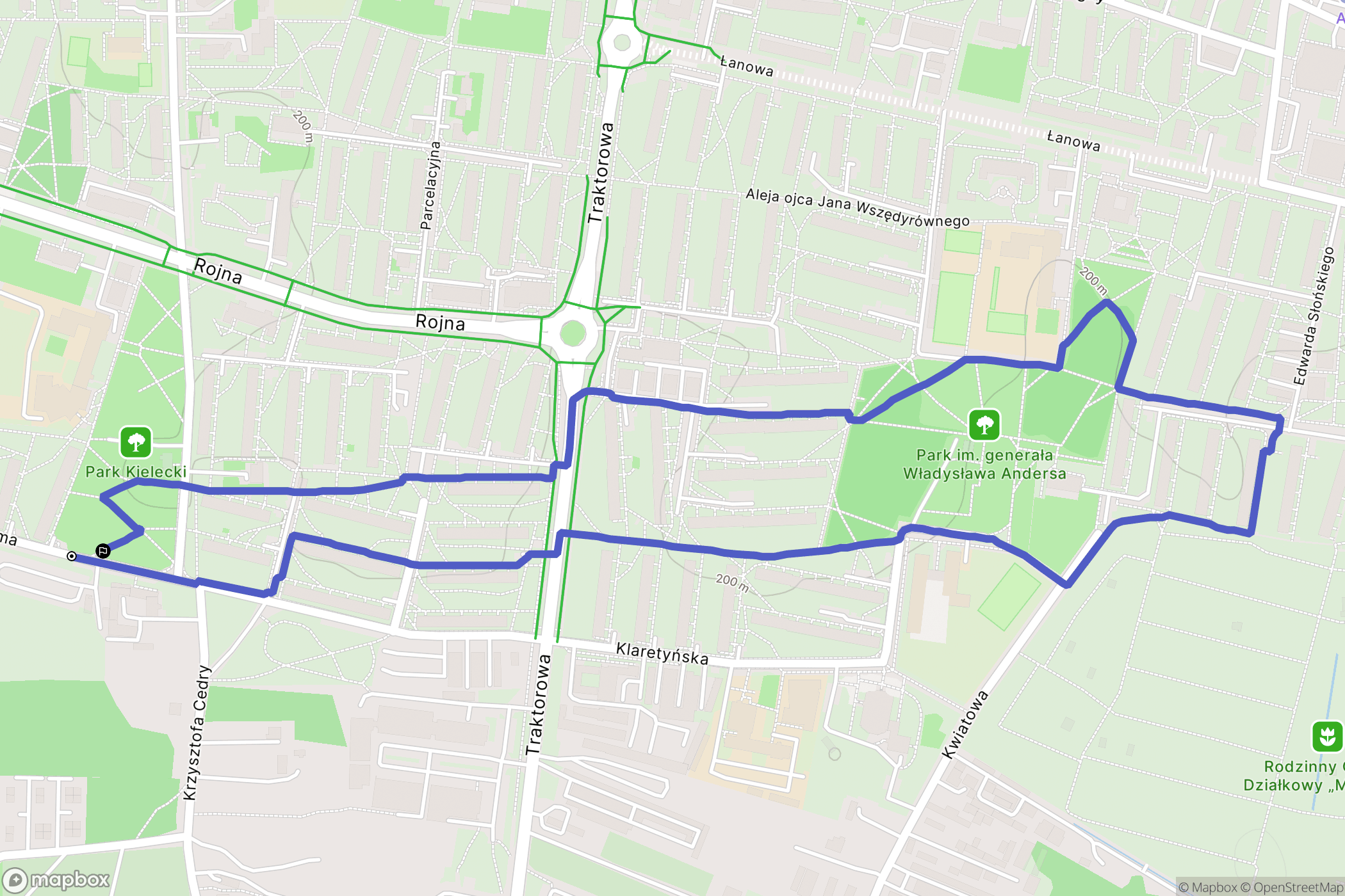 Łódź: mapa trasy - Poland