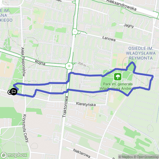Łódź: mapa trasy - Poland