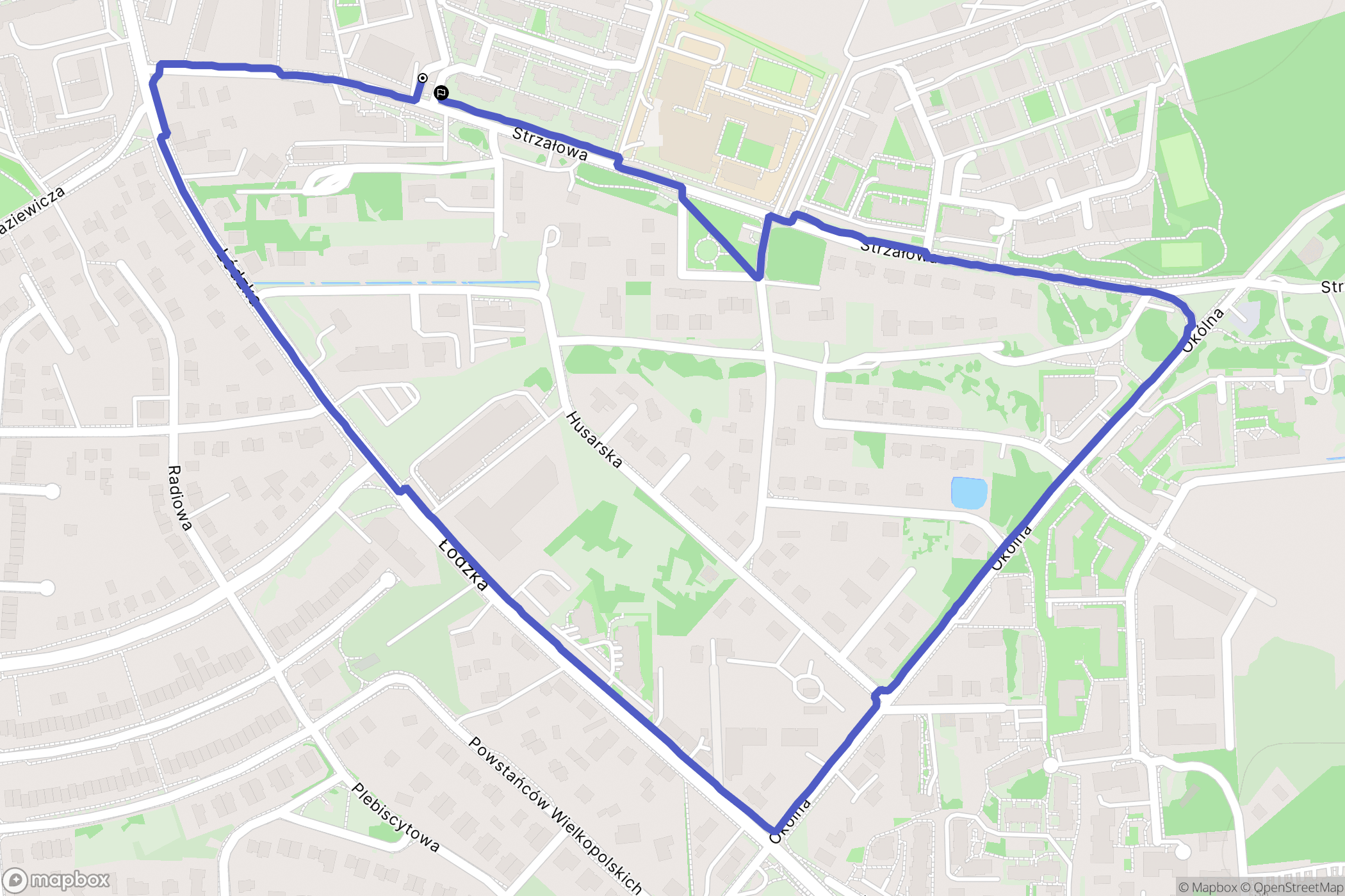 Toruń: mapa trasy - Poland