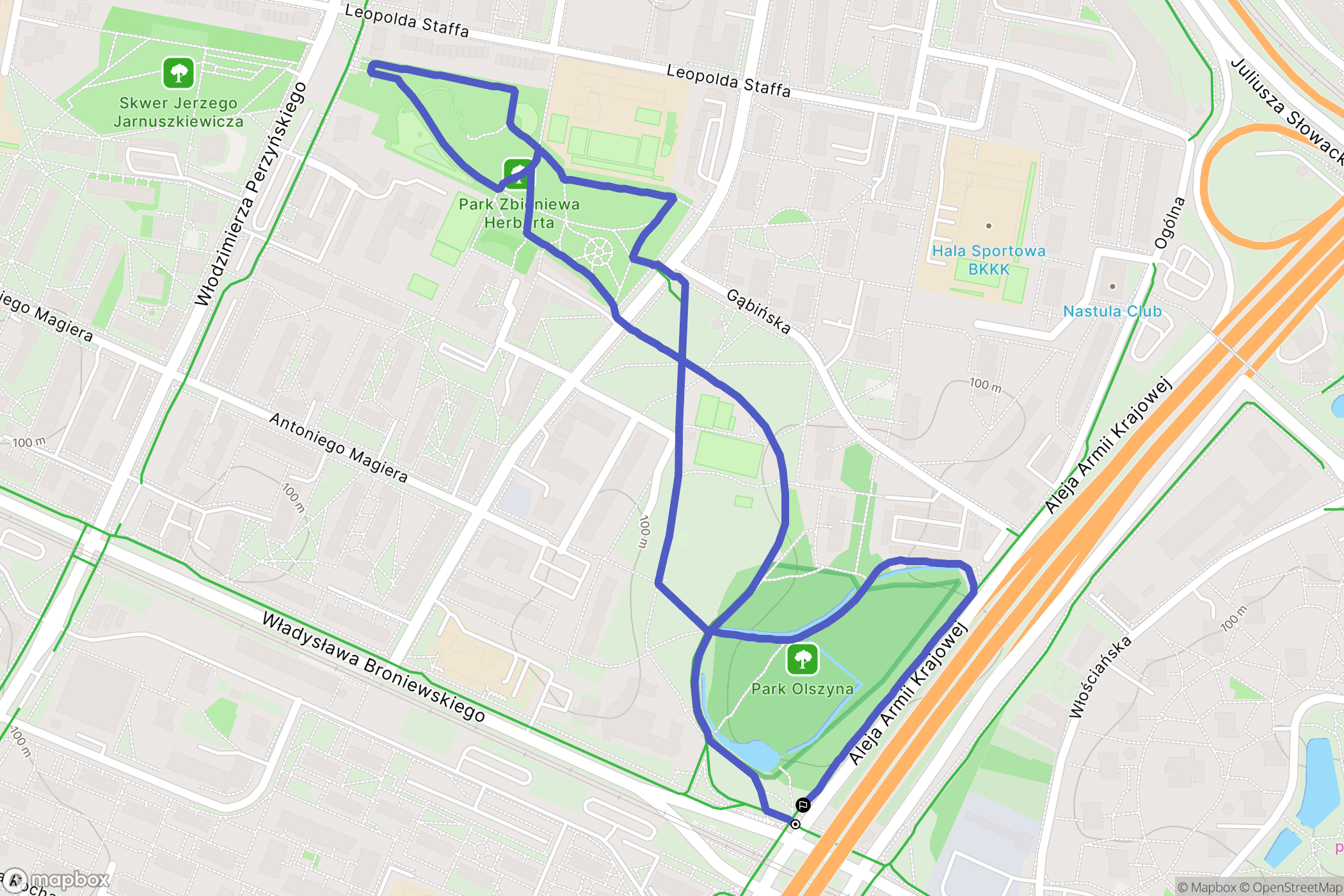 Warszawa: mapa trasy - Poland