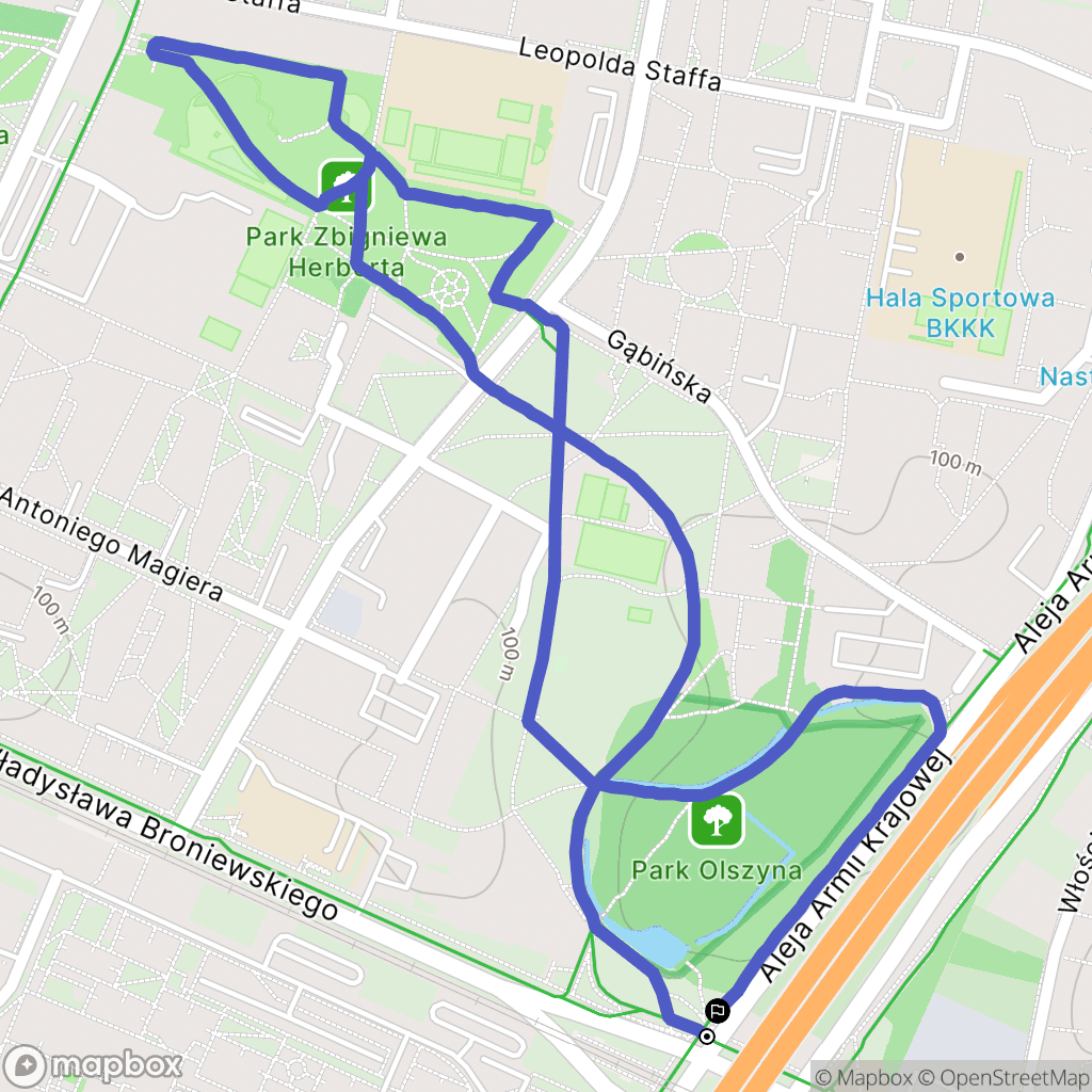 Warszawa: mapa trasy - Poland