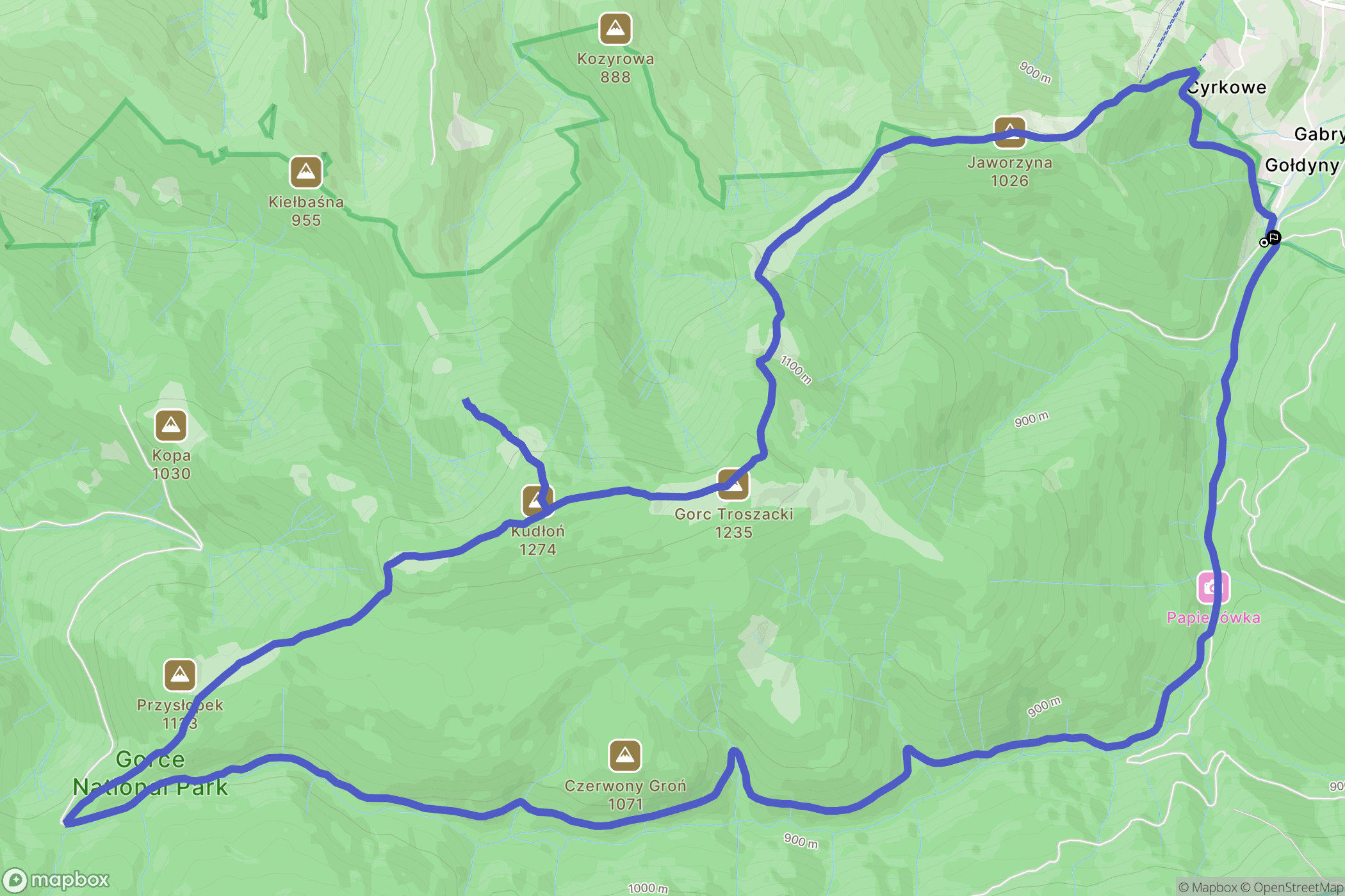 Lubomierz: mapa trasy - Poland
