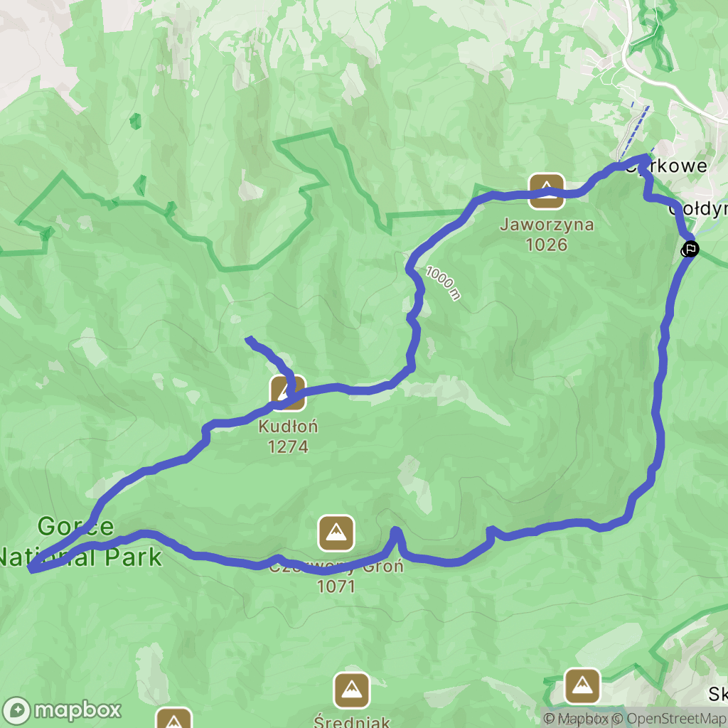 Lubomierz: mapa trasy - Poland