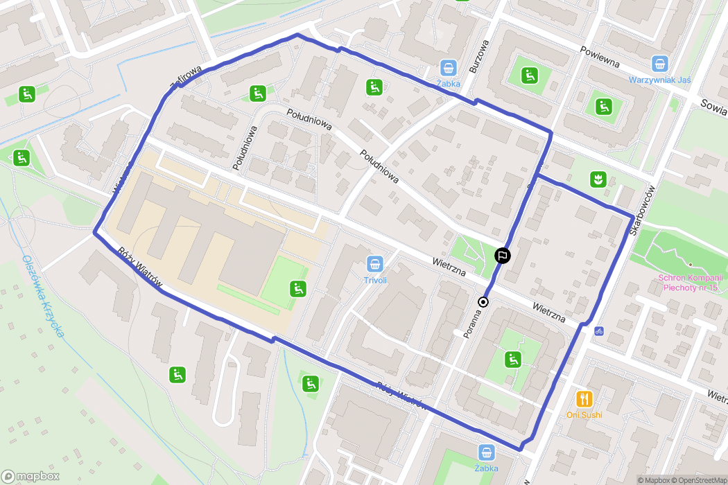 Wrocław: mapa trasy - Poland