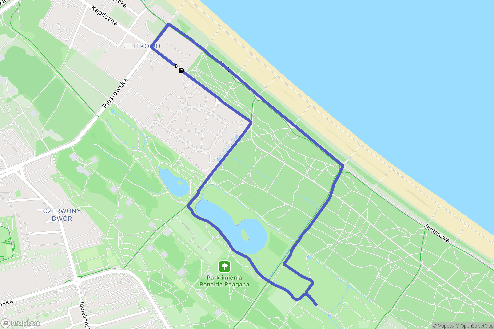 Gdańsk: mapa trasy - Poland