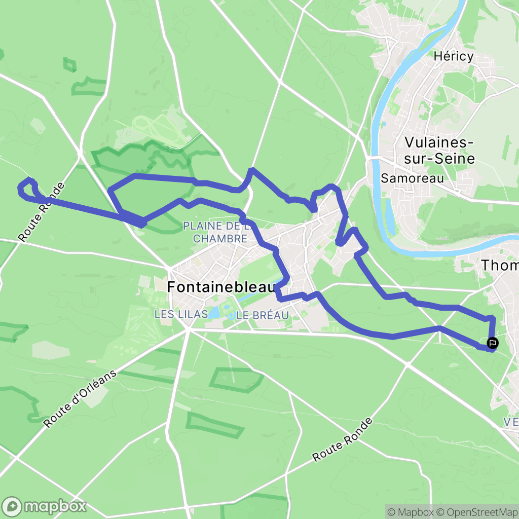 Thomery : carte du parcours de randonnée - France