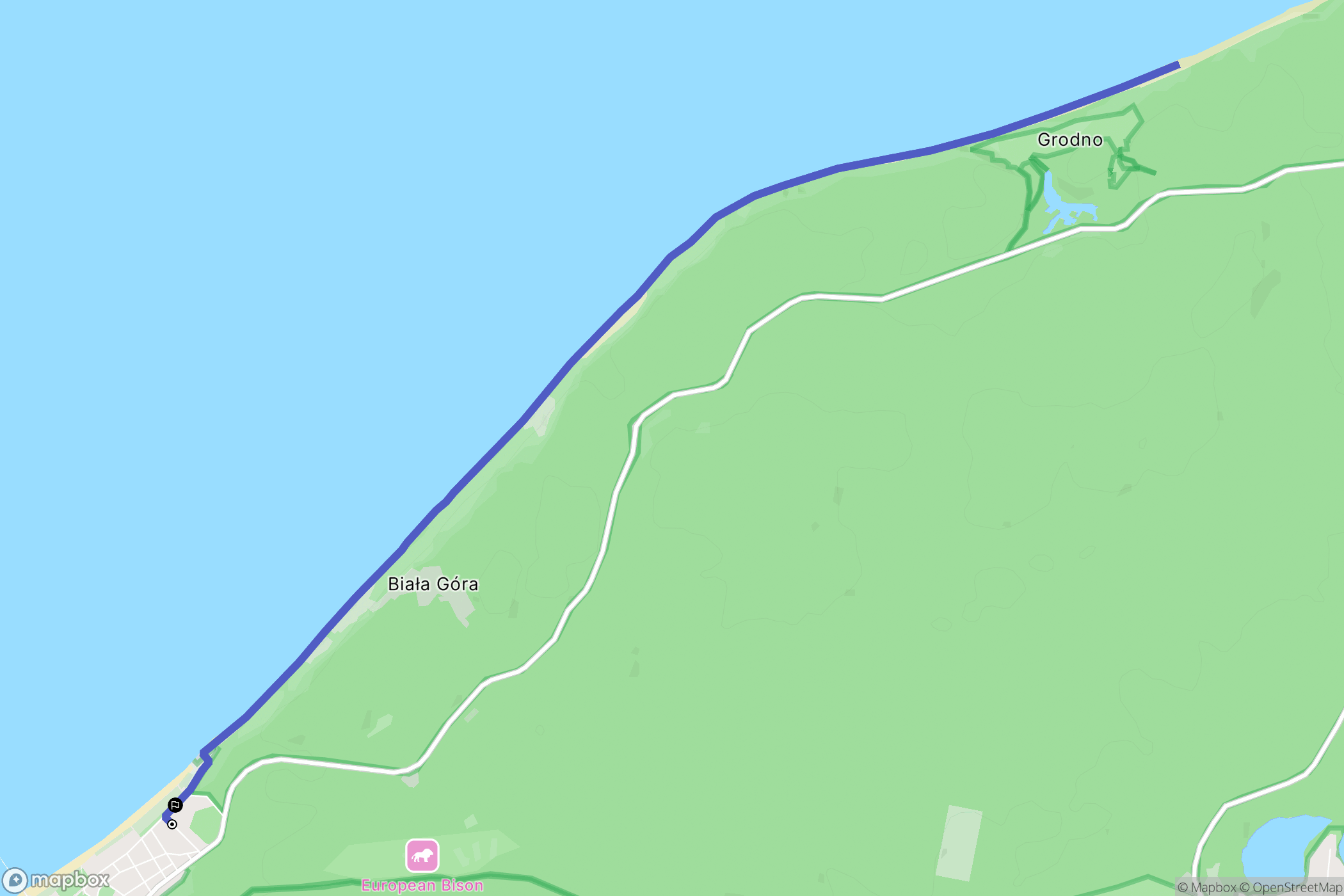 Międzyzdroje: mapa trasy - Poland