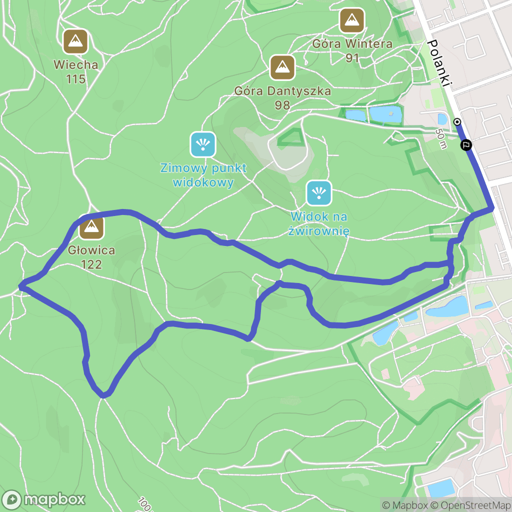 Gdańsk: mapa trasy - Poland
