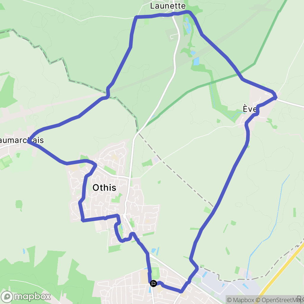 Dammartin-en-Goële : carte du parcours de randonnée - France