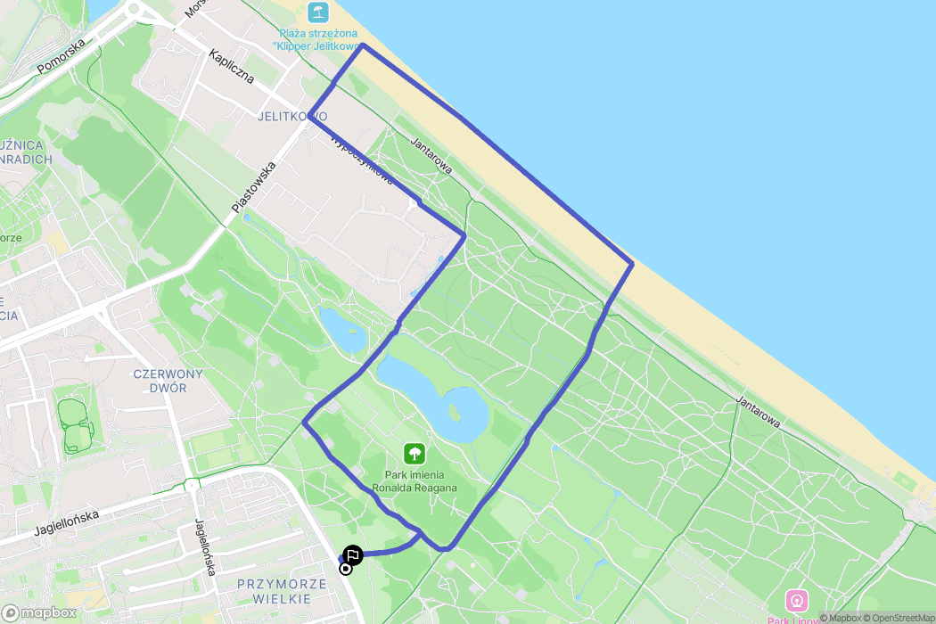 Gdańsk: mapa trasy - Poland