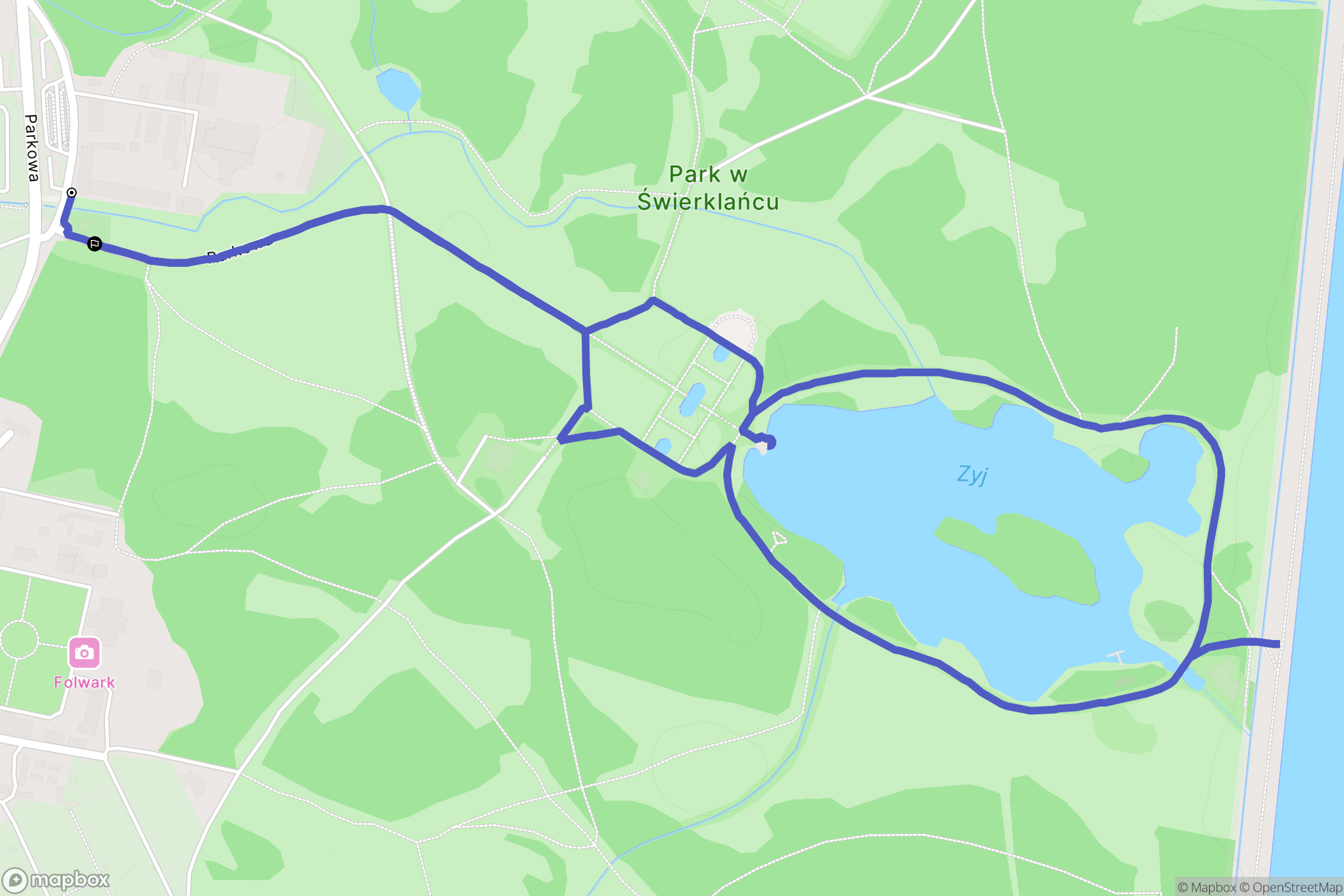 Świerklaniec: mapa trasy - Poland
