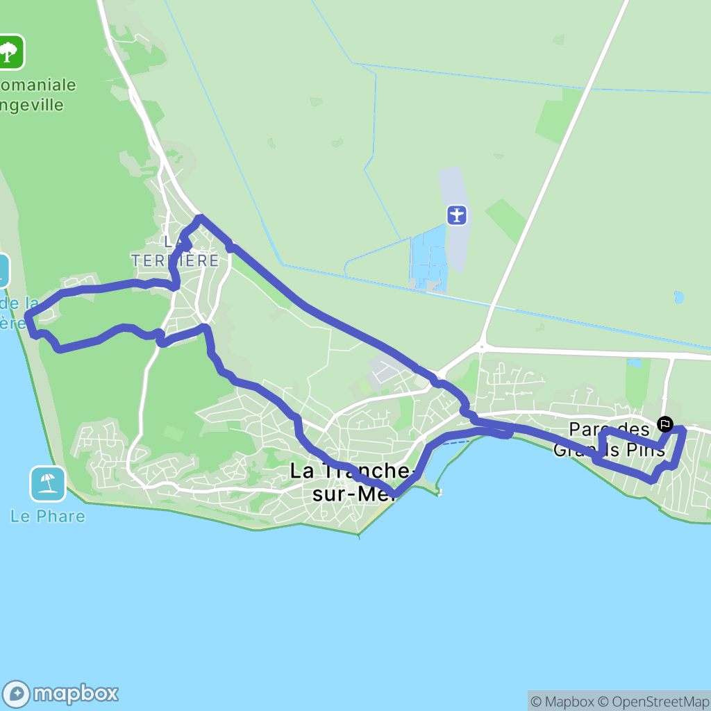 La Tranche-sur-Mer : carte du parcours de randonnée - France