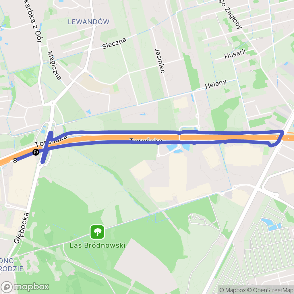Warszawa: mapa trasy - Poland