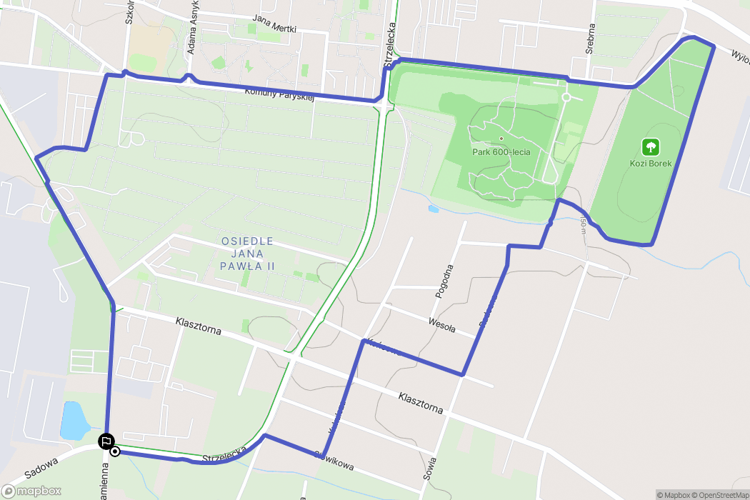 Ostrów Wielkopolski: mapa trasy - Poland