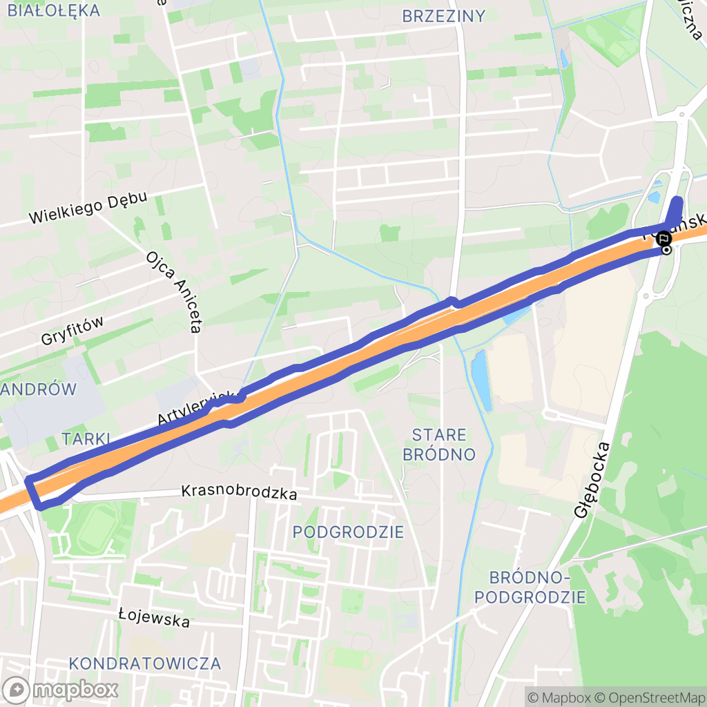 Warszawa: mapa trasy - Poland