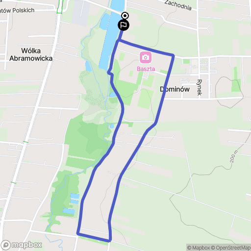 Dominów: mapa trasy - Poland