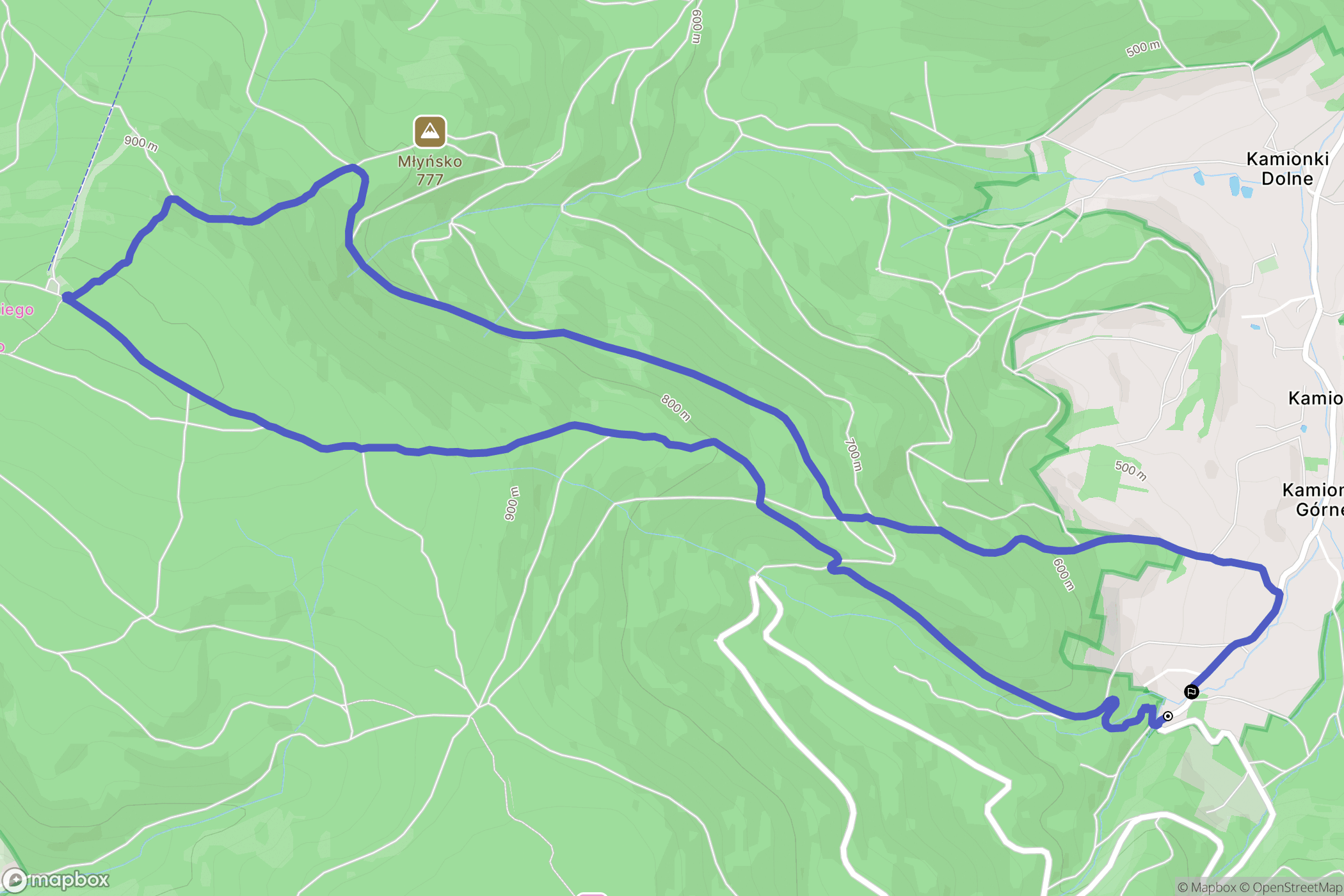 Pieszyce: mapa trasy - Poland