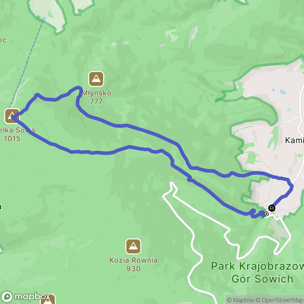 Pieszyce: mapa trasy - Poland