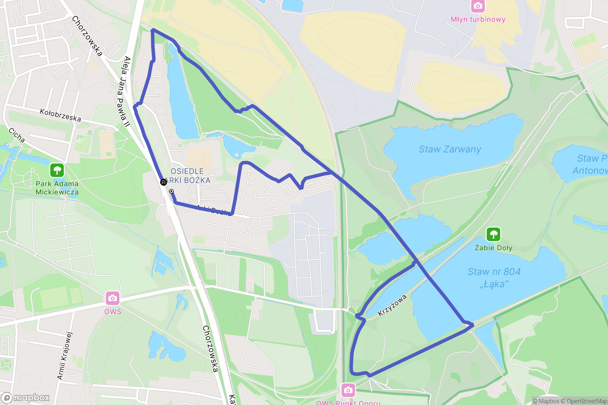 Bytom: mapa trasy - Poland