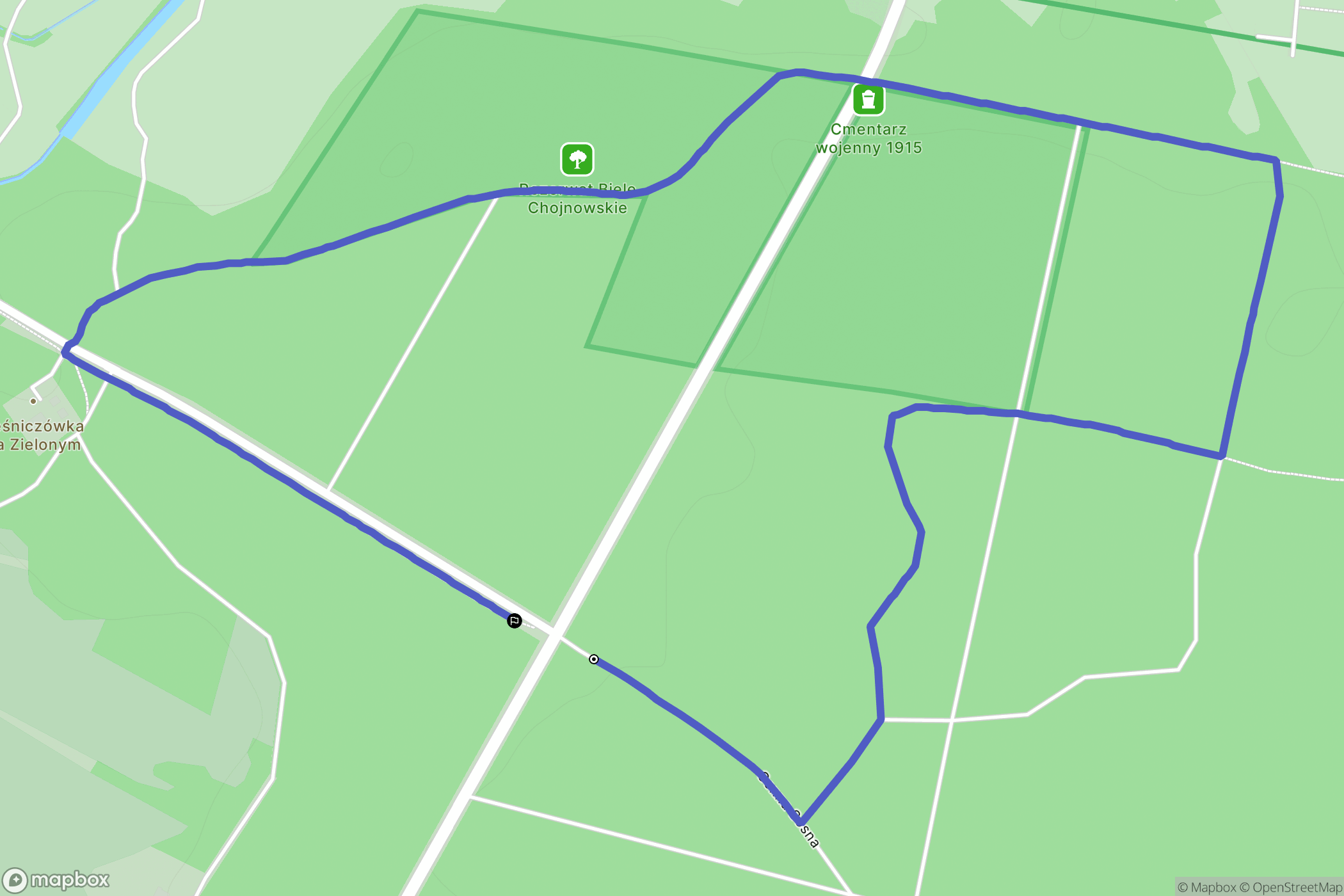 Wólka Pęcherska: mapa trasy - Poland