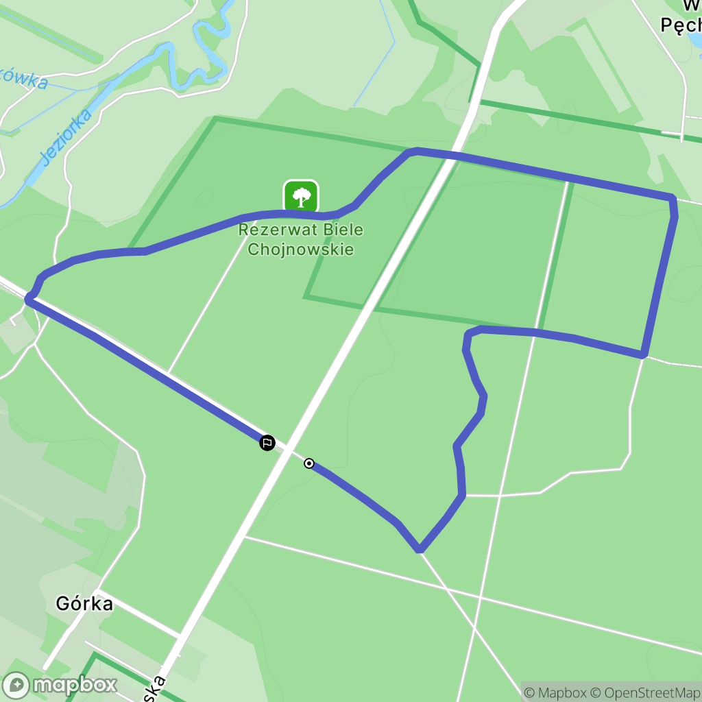 Wólka Pęcherska: mapa trasy - Poland