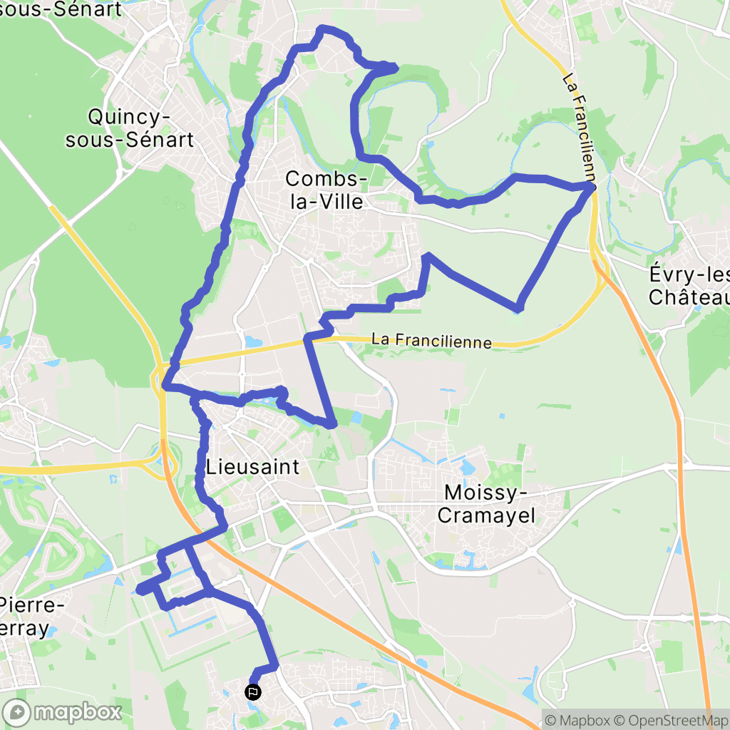 Savigny-le-Temple : carte du parcours de randonnée - France