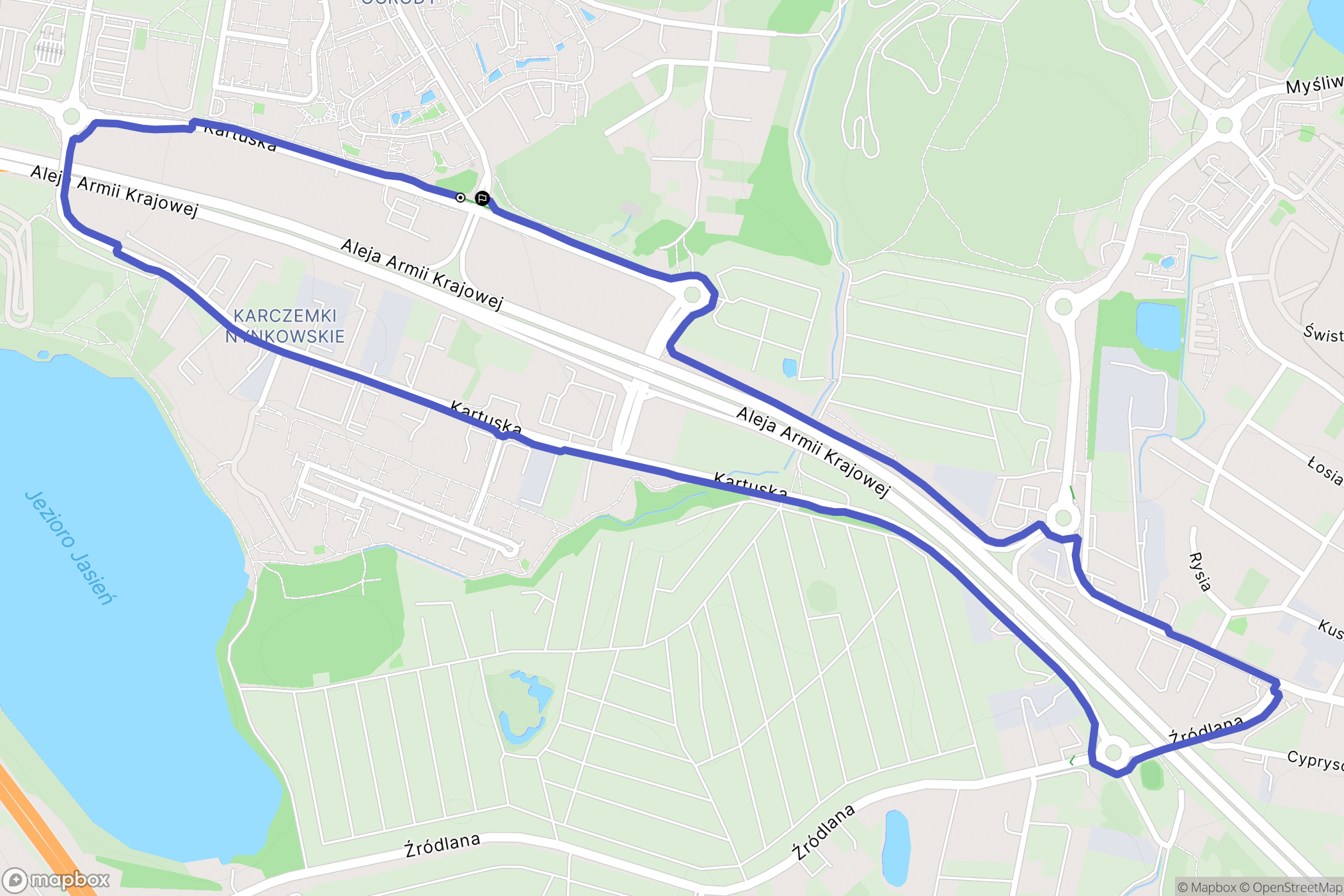 Gdańsk: mapa trasy - Poland
