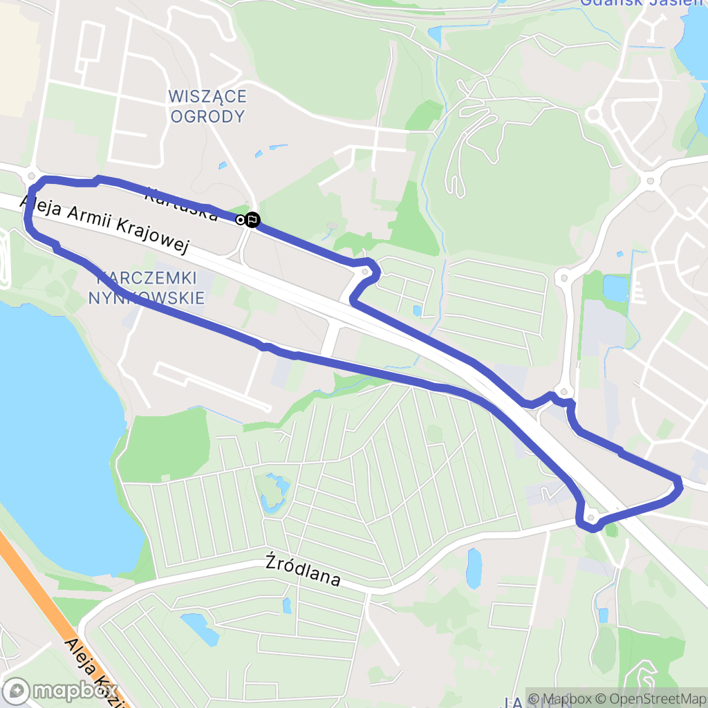 Gdańsk: mapa trasy - Poland