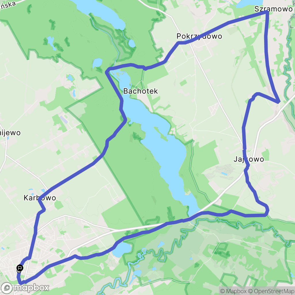 Brodnica: mapa trasy - Poland