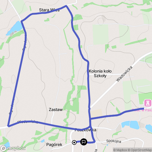 Paszkówka: mapa trasy - Poland