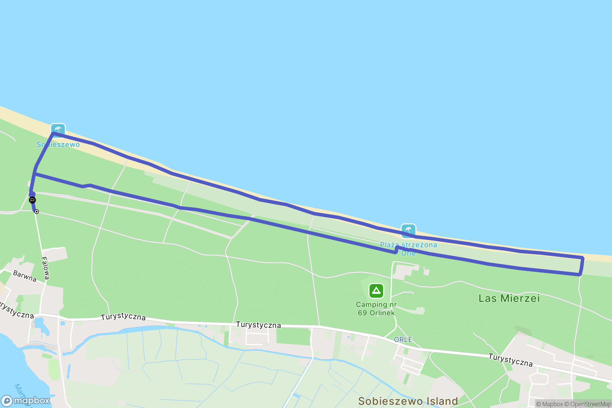 Gdańsk: mapa trasy - Poland