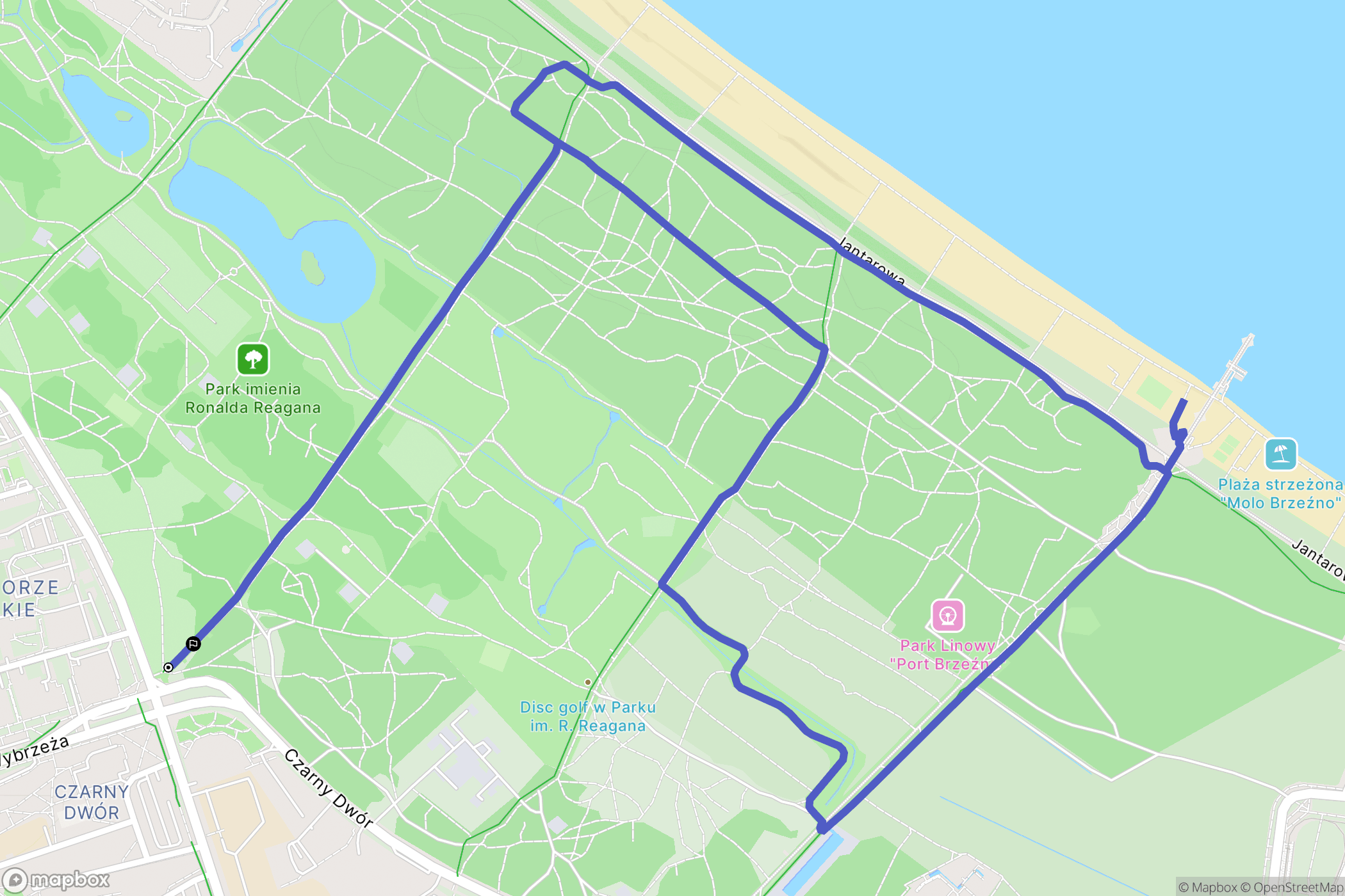 Gdańsk: mapa trasy - Poland