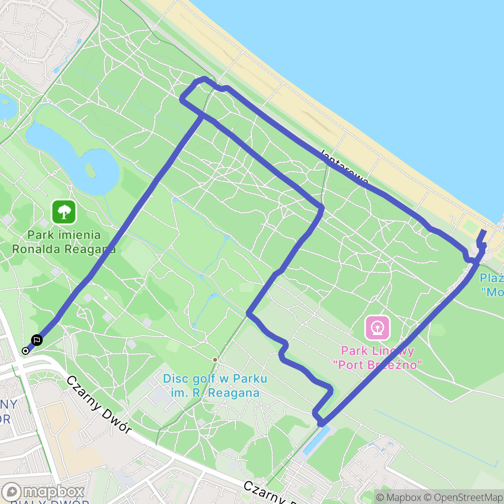 Gdańsk: mapa trasy - Poland