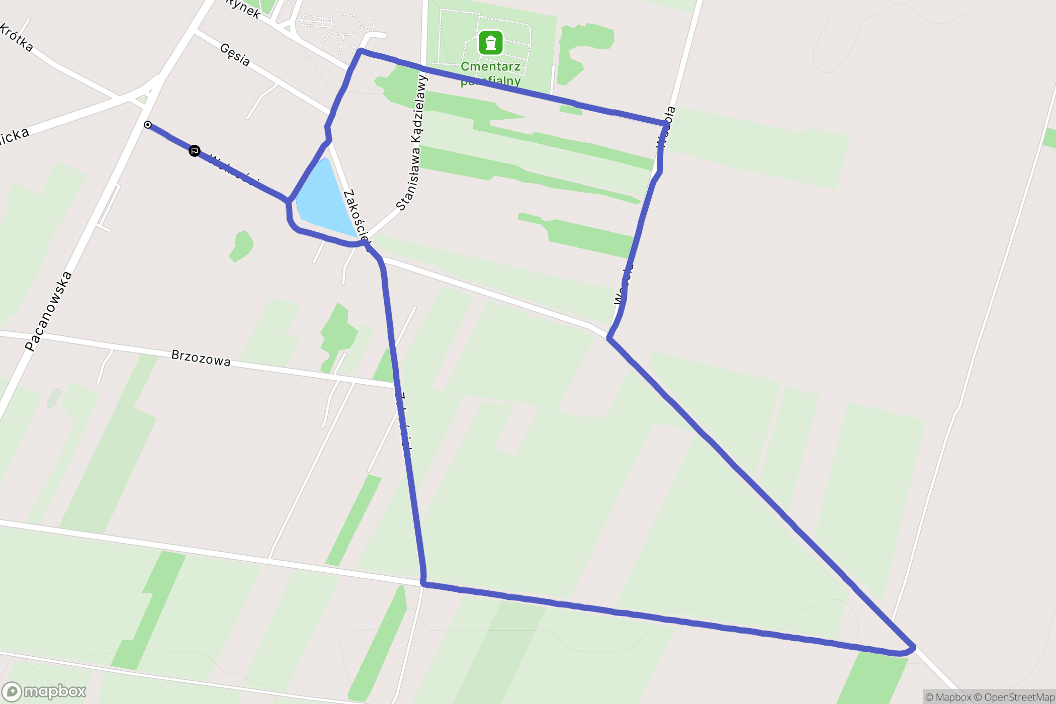 Oleśnica: mapa trasy - Poland