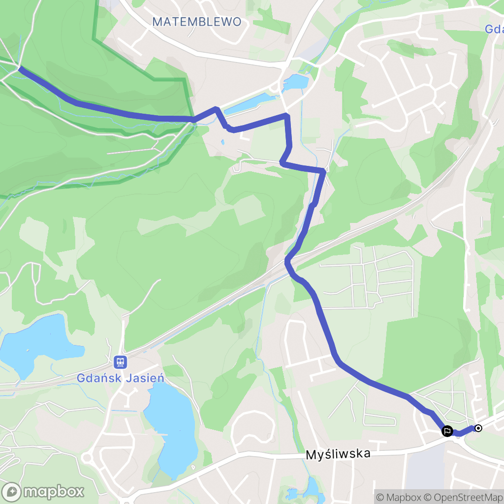 Gdańsk: mapa trasy - Poland