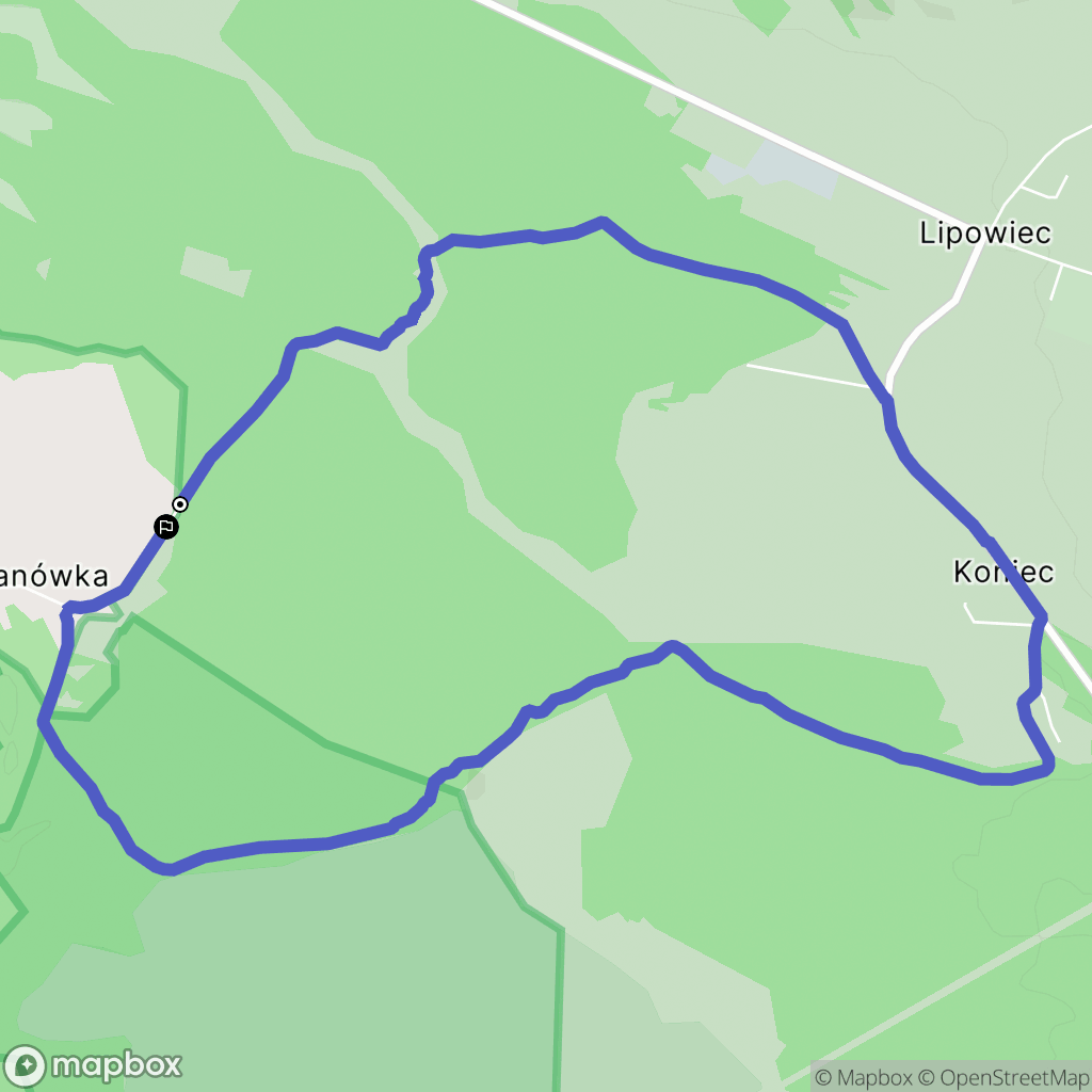 Kajetanówka: mapa trasy - Poland