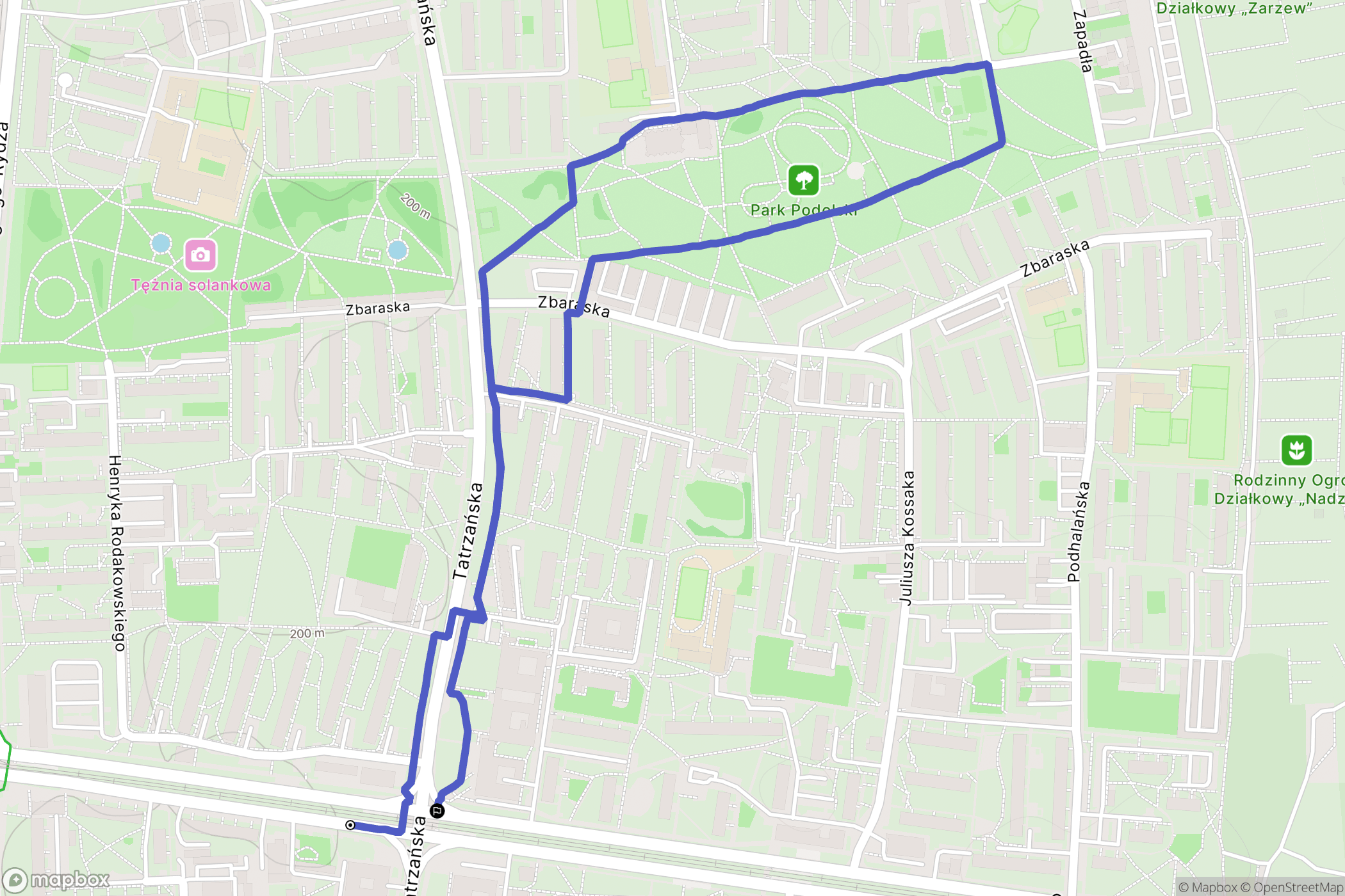 Łódź: mapa trasy - Poland