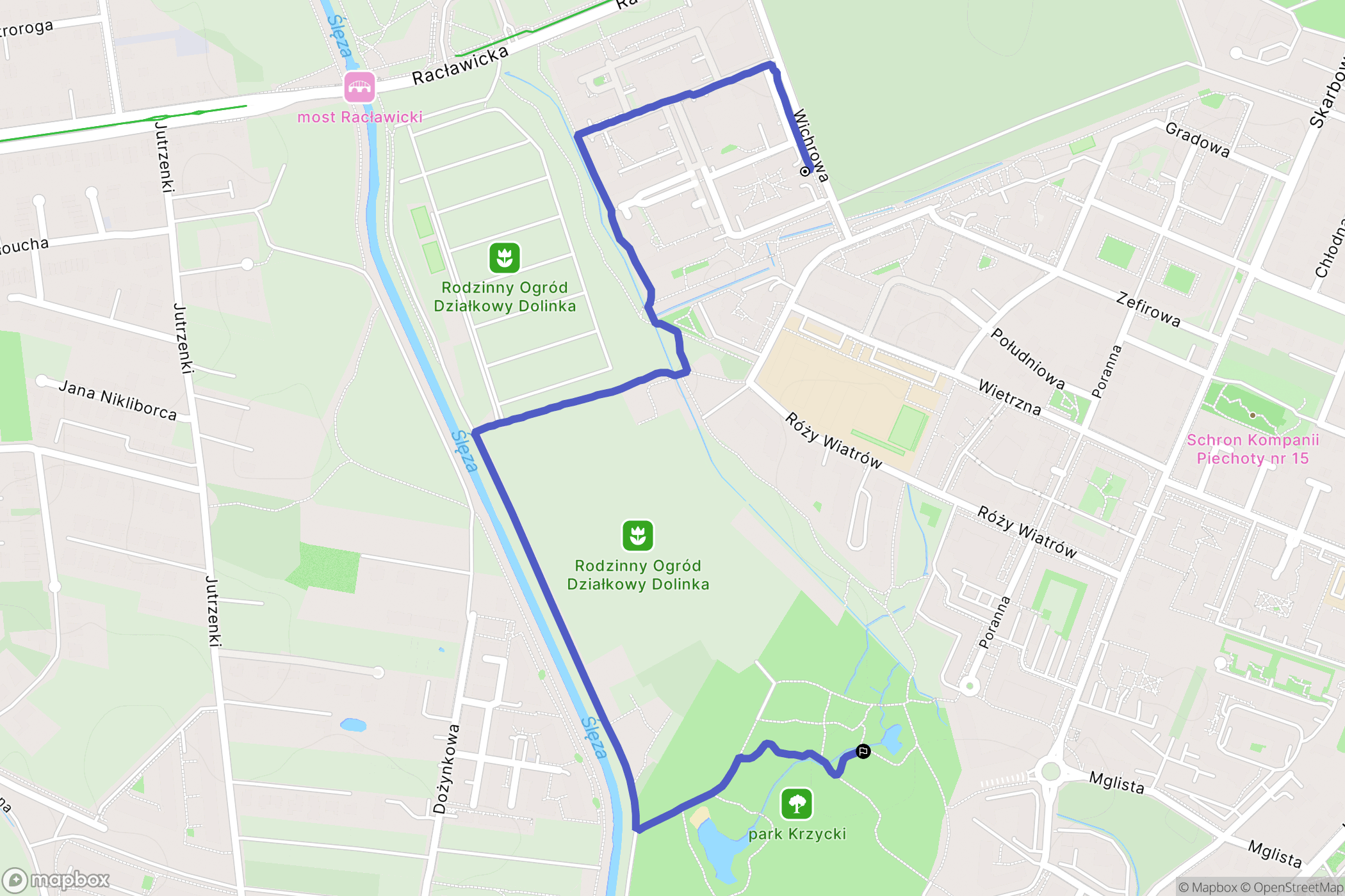 Wrocław: mapa trasy - Poland