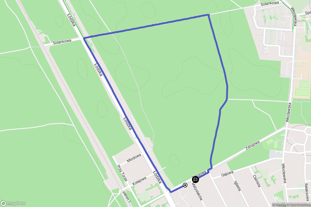 Toruń: mapa trasy - Poland