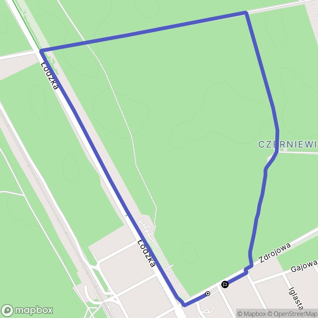 Toruń: mapa trasy - Poland