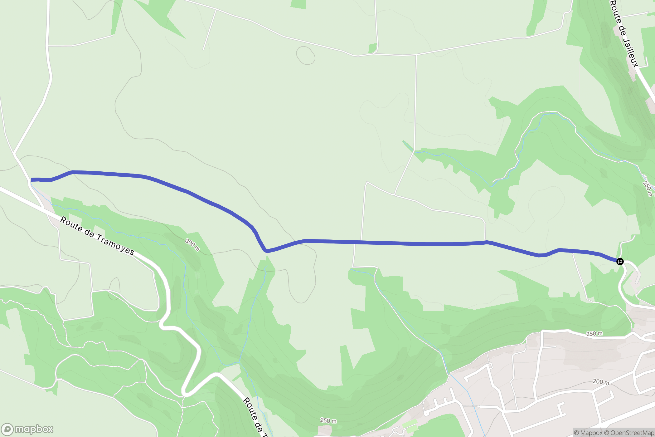 Montluel : carte du parcours de randonnée - France
