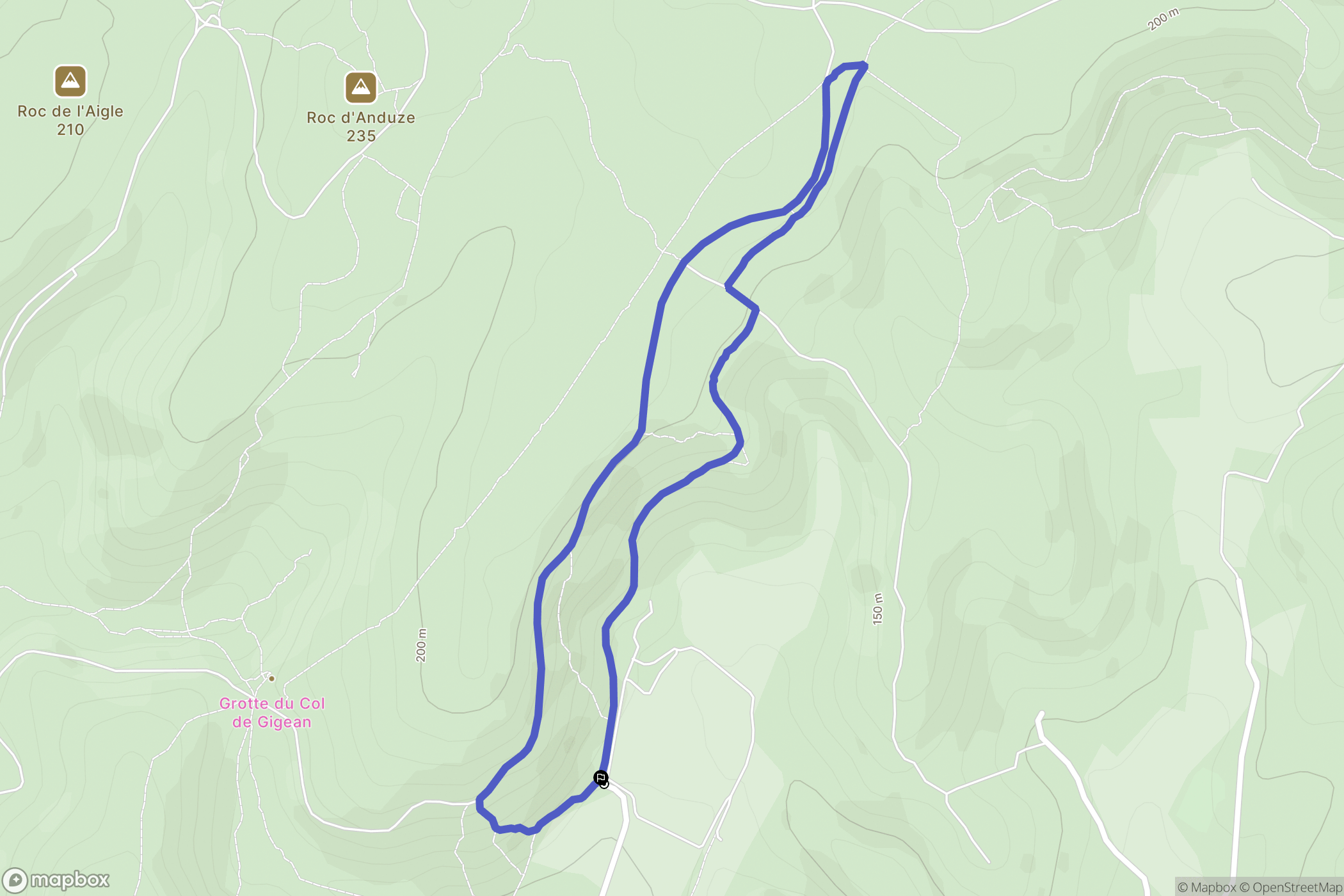 Frontignan : carte du parcours de randonnée - France