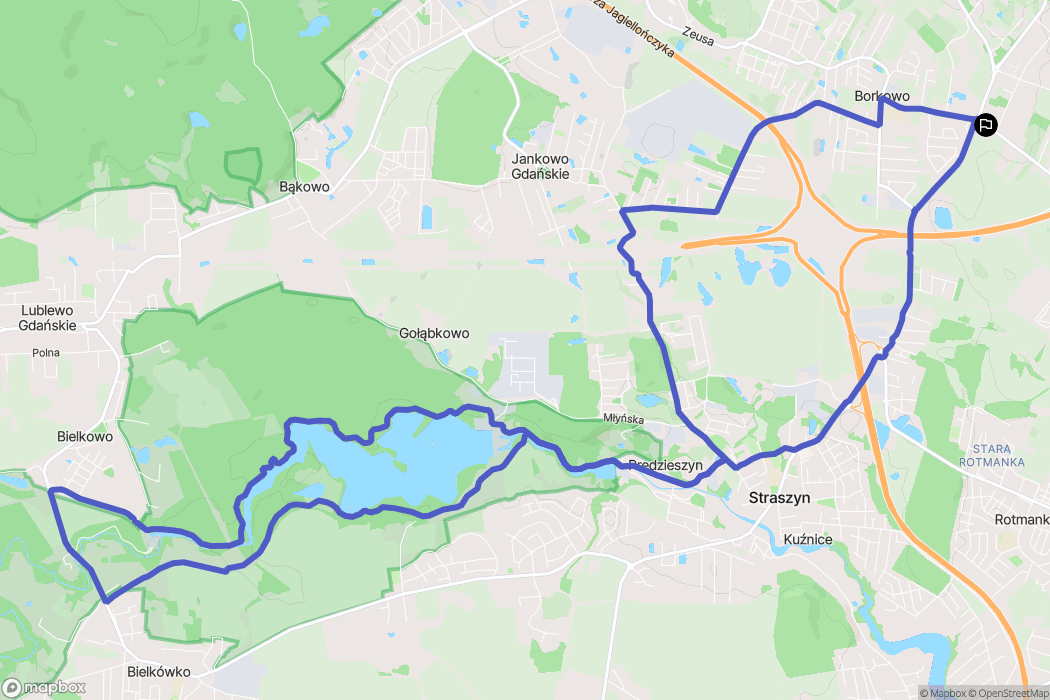 Gdańsk: mapa trasy - Poland
