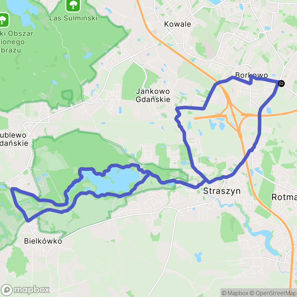 Gdańsk: mapa trasy - Poland
