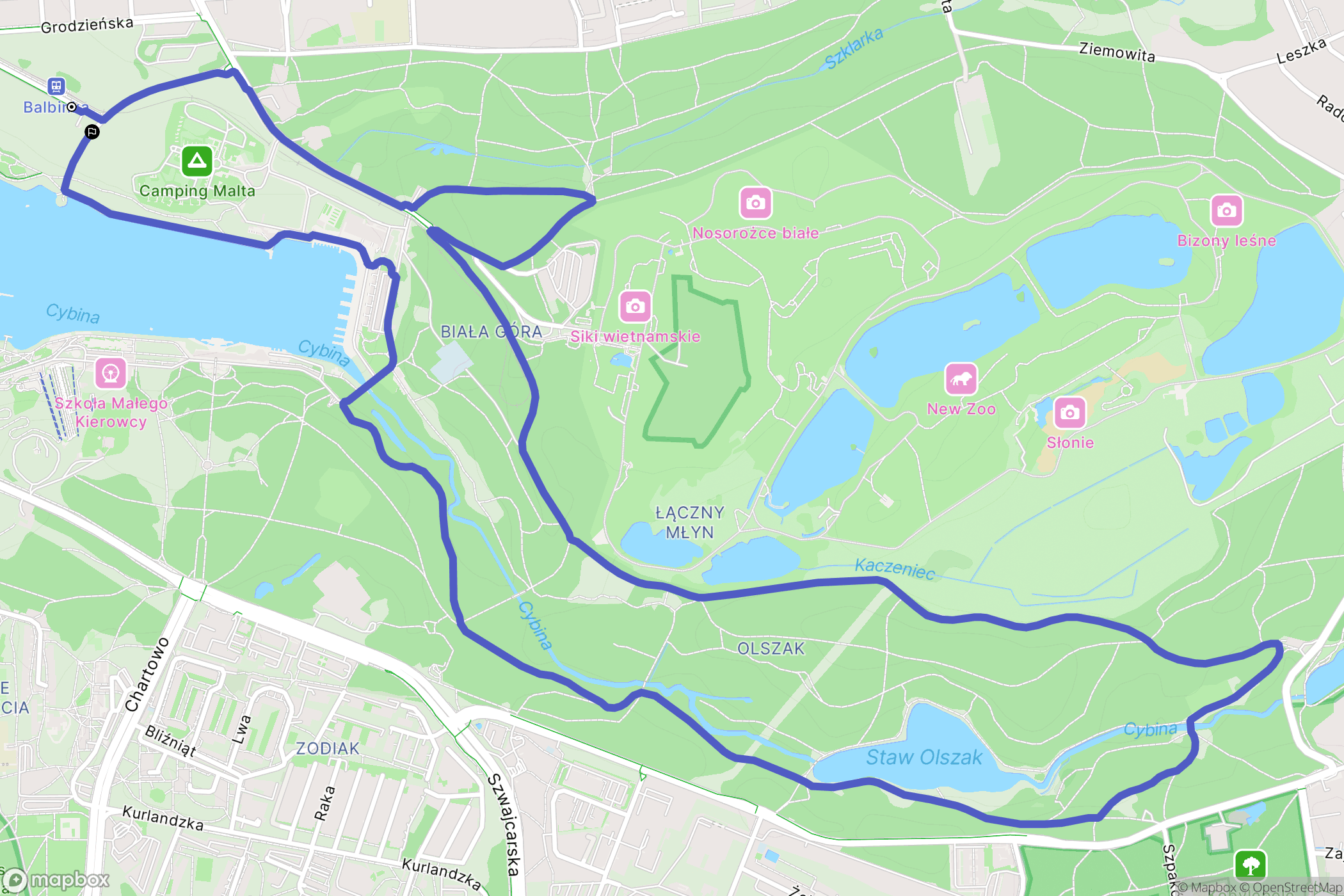 Poznań: mapa trasy - Poland