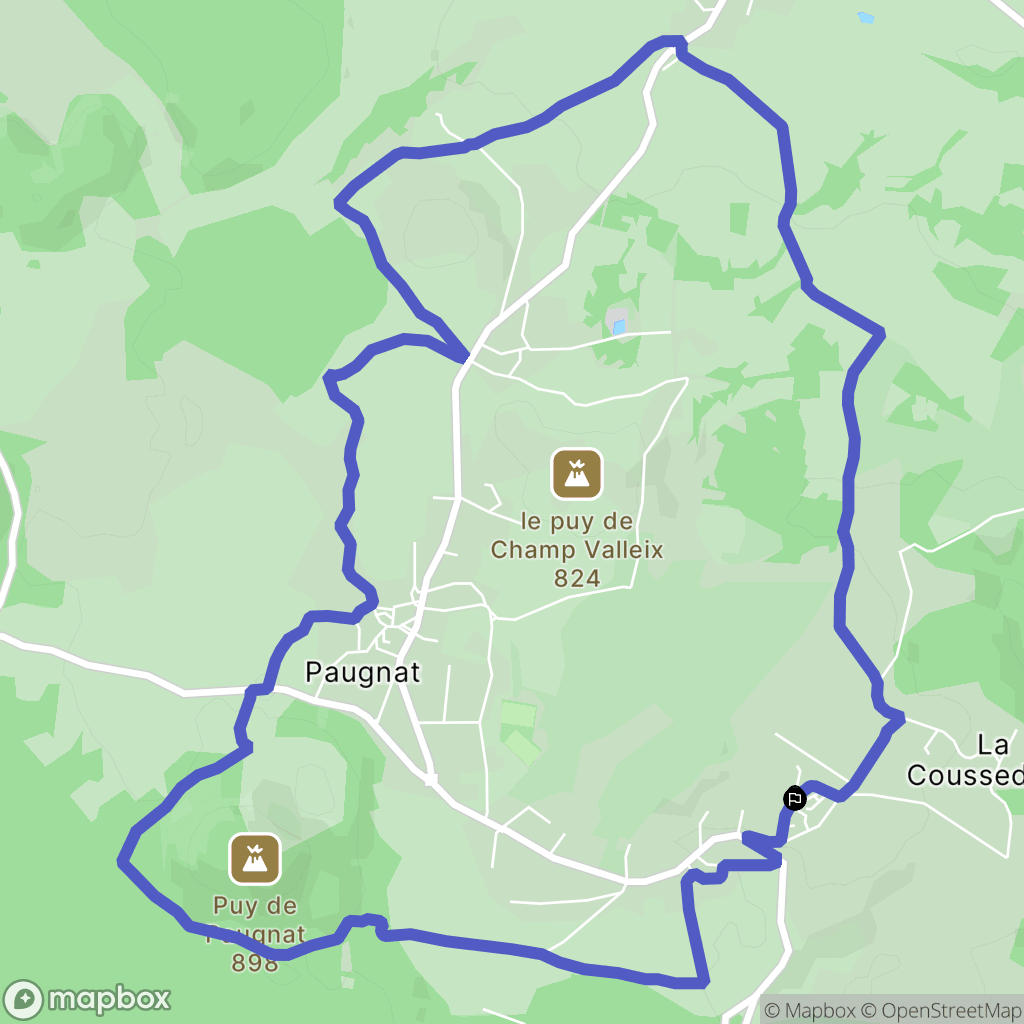 Volvic : carte du parcours de randonnée - France