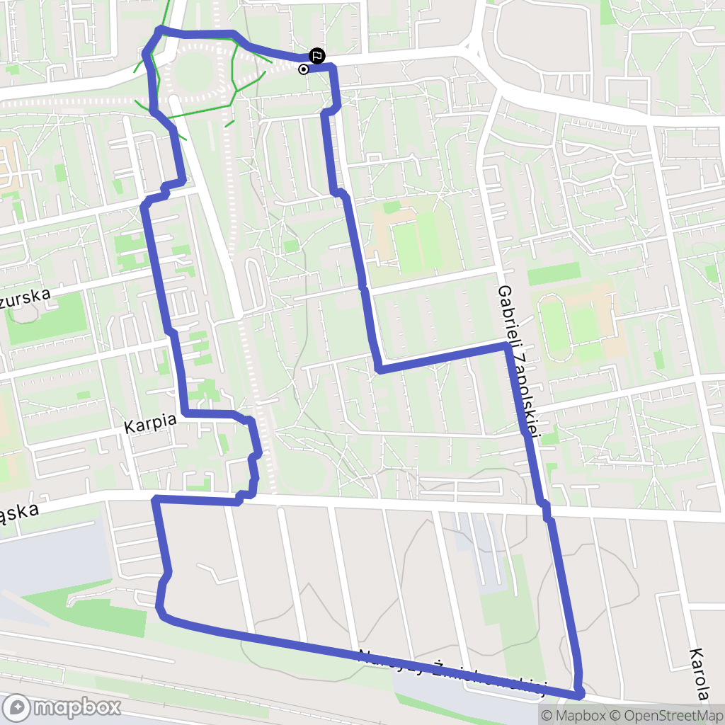 Łódź: mapa trasy - Poland