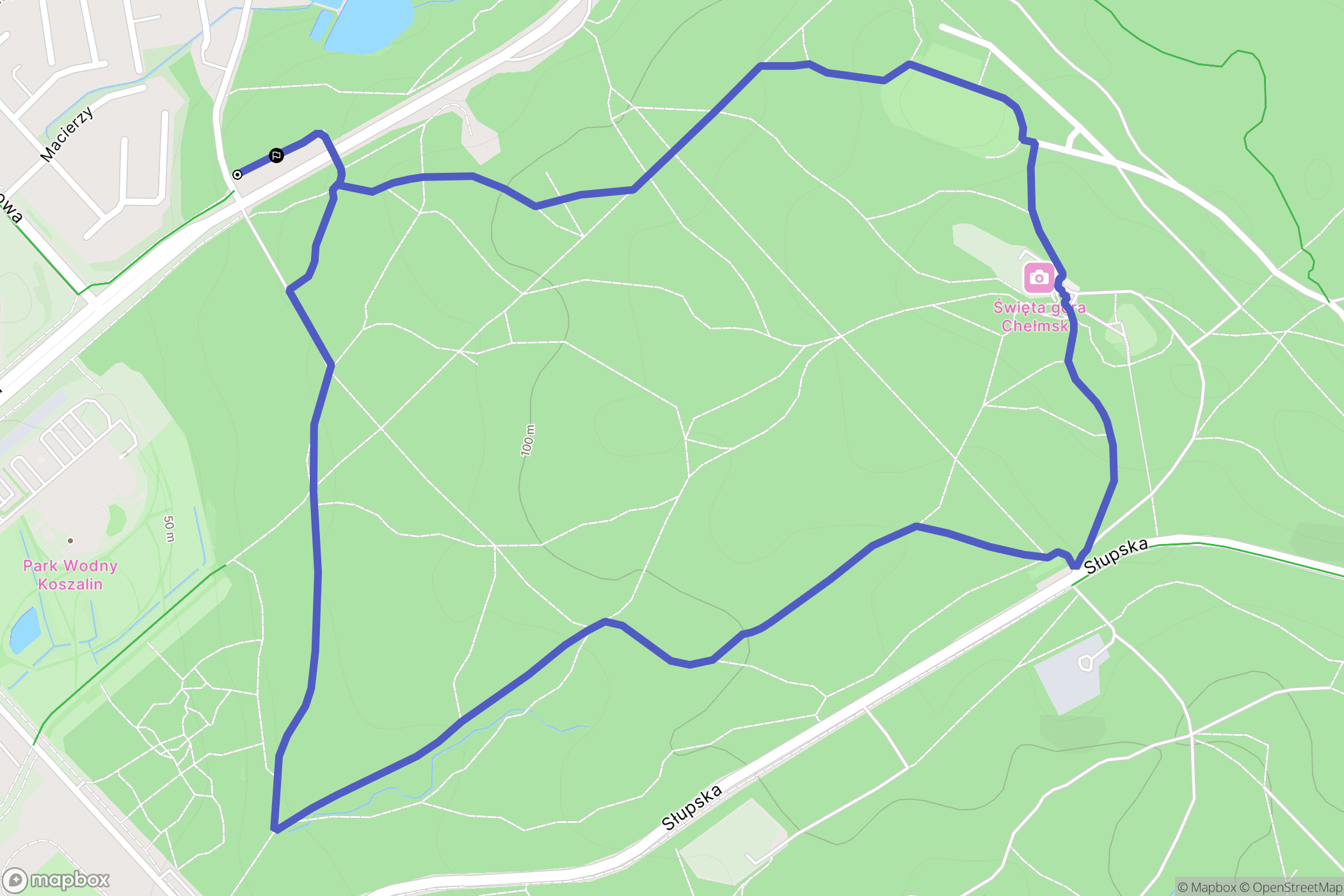 Koszalin: mapa trasy - Poland