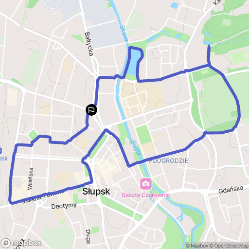 Słupsk: mapa trasy - Poland