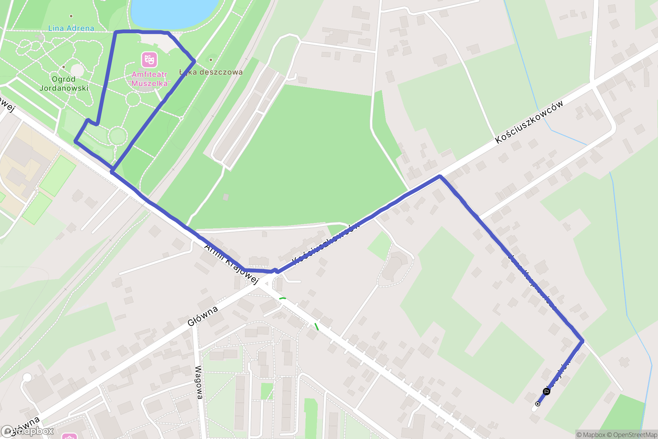 Sosnowiec: mapa trasy - Poland